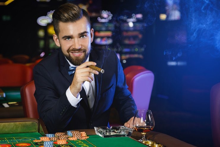 Texas Hold'em Bonus table at cihuy88 slot showing dealer and player positions
